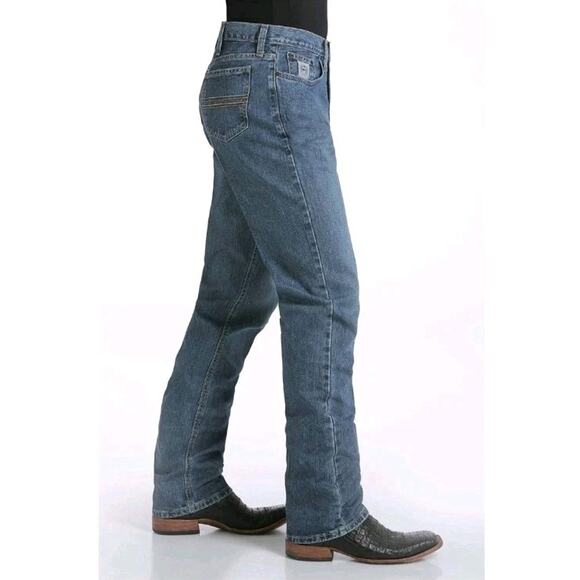 Cinch ~Men's Size 30×32~ Blue Denim Cotton Blend Jeans Distressed. - Picture 1 of 16